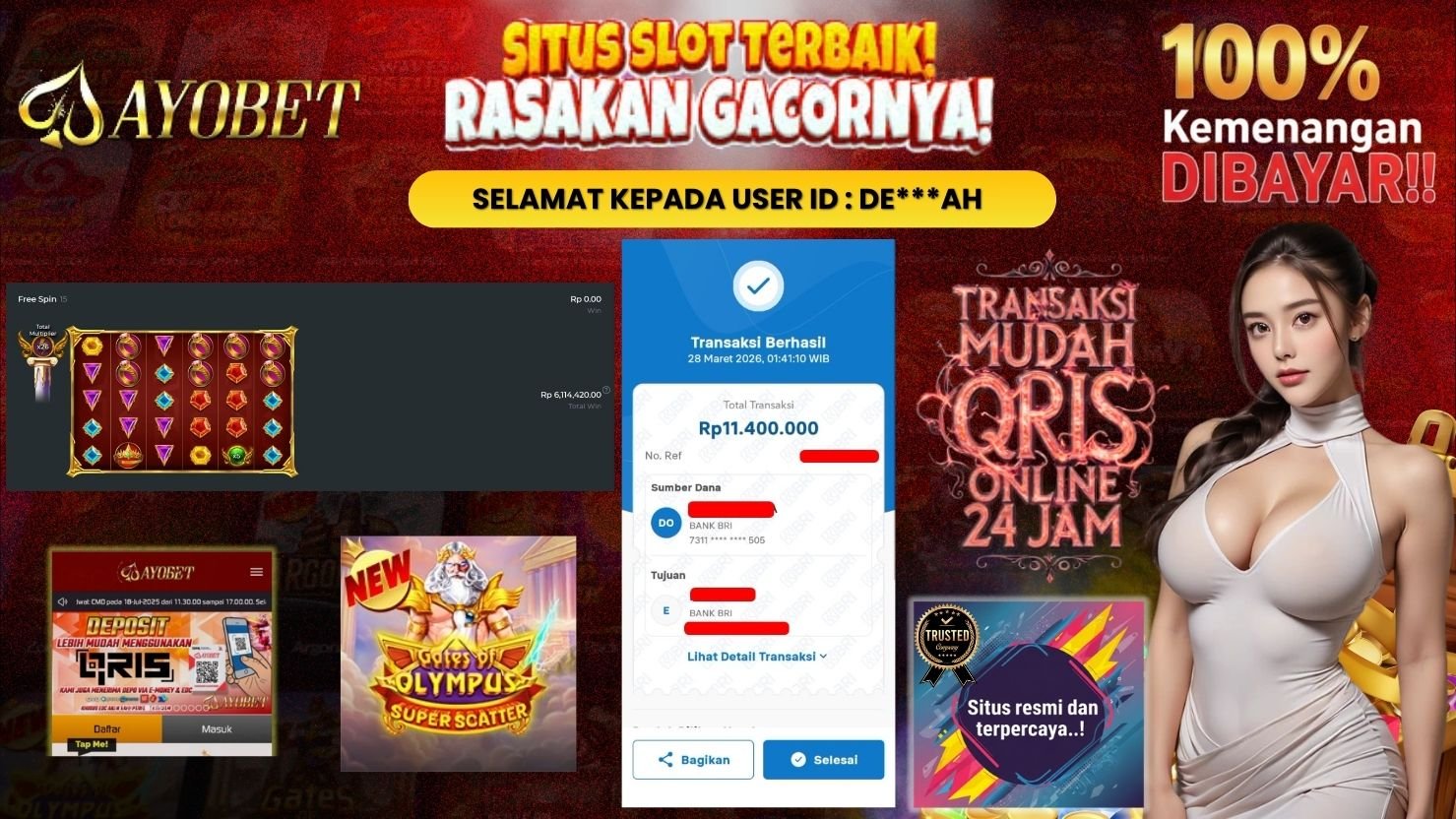 AYOBET JACKPOT SLOT GATES OF OLYMPUS SUPER SCATTER